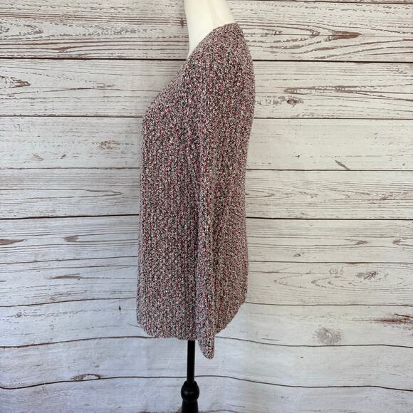 J Jill Women's Multicolor Open Front Knit Cardigan Sweater Size Large - Picture 9 of 10